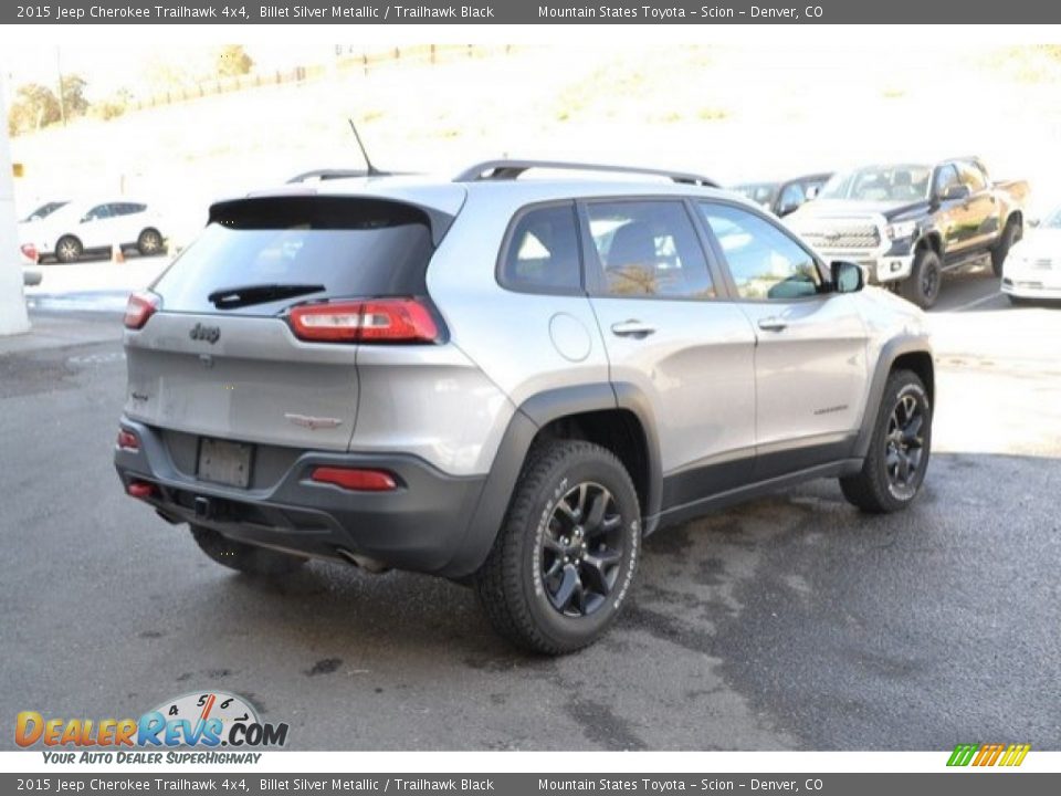 2015 Jeep Cherokee Trailhawk 4x4 Billet Silver Metallic / Trailhawk Black Photo #6