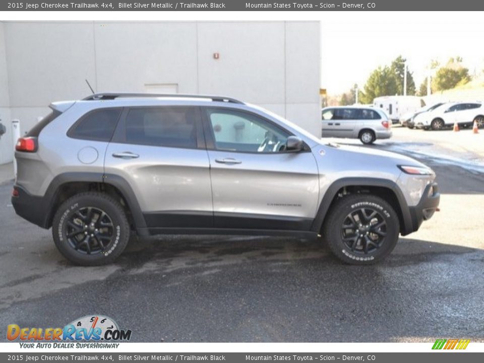 2015 Jeep Cherokee Trailhawk 4x4 Billet Silver Metallic / Trailhawk Black Photo #7
