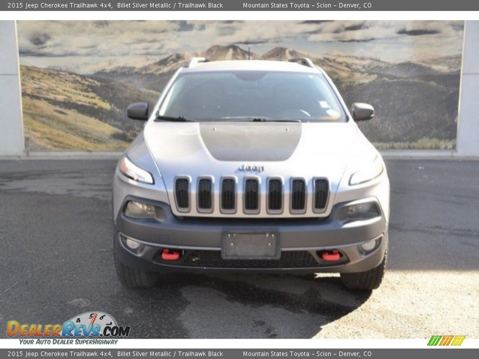 2015 Jeep Cherokee Trailhawk 4x4 Billet Silver Metallic / Trailhawk Black Photo #8