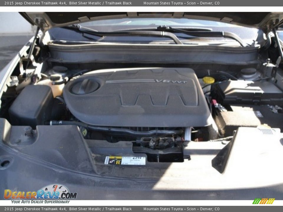 2015 Jeep Cherokee Trailhawk 4x4 Billet Silver Metallic / Trailhawk Black Photo #9