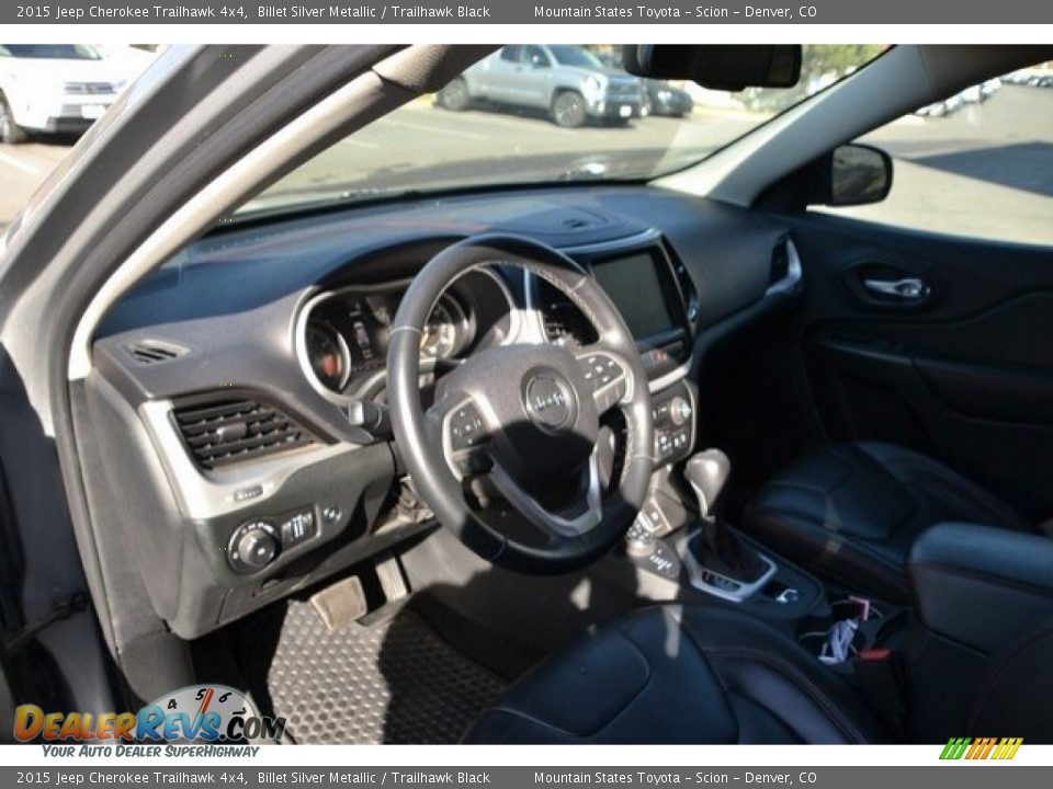 2015 Jeep Cherokee Trailhawk 4x4 Billet Silver Metallic / Trailhawk Black Photo #10
