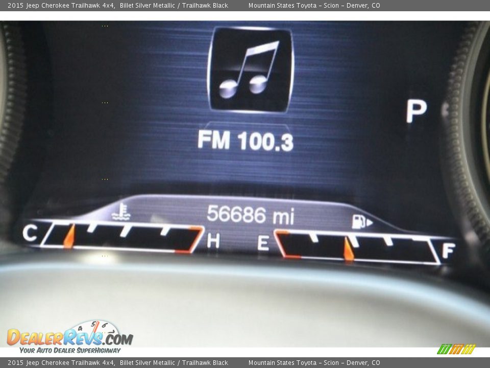 2015 Jeep Cherokee Trailhawk 4x4 Billet Silver Metallic / Trailhawk Black Photo #12