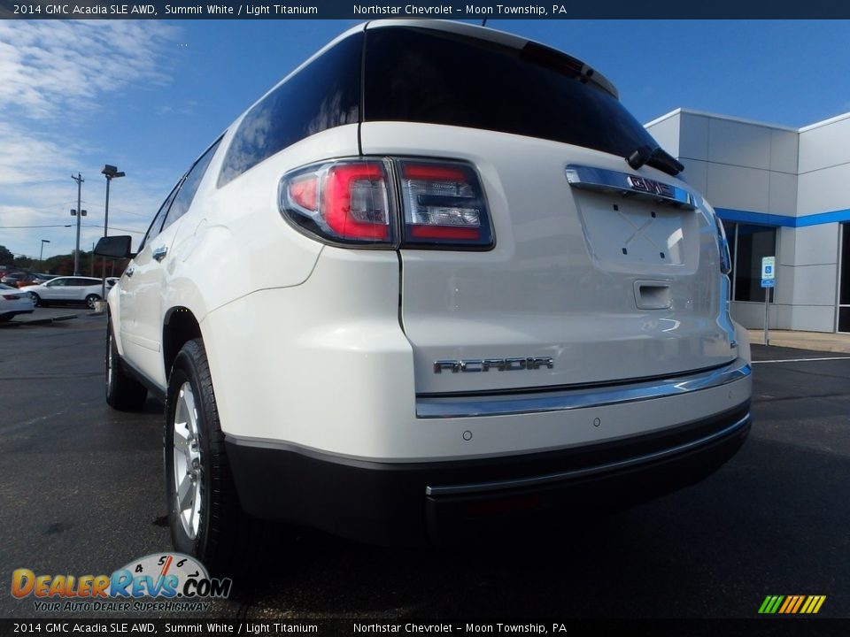 2014 GMC Acadia SLE AWD Summit White / Light Titanium Photo #5