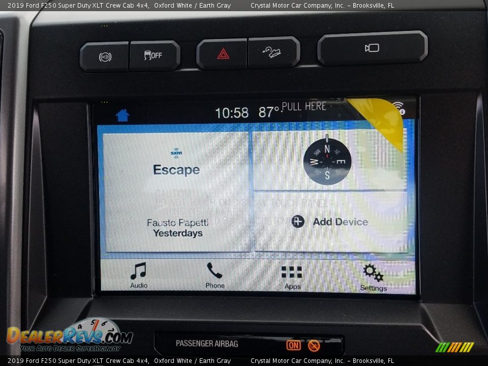 2019 Ford F250 Super Duty XLT Crew Cab 4x4 Oxford White / Earth Gray Photo #15