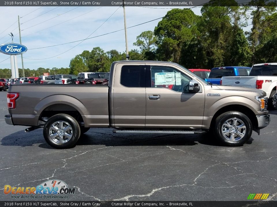 2018 Ford F150 XLT SuperCab Stone Gray / Earth Gray Photo #6