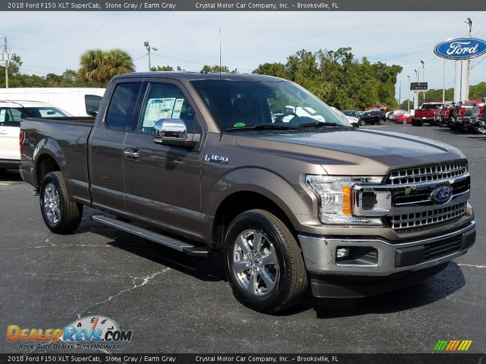 2018 Ford F150 XLT SuperCab Stone Gray / Earth Gray Photo #7
