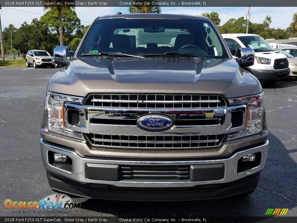 2018 Ford F150 XLT SuperCab Stone Gray / Earth Gray Photo #8