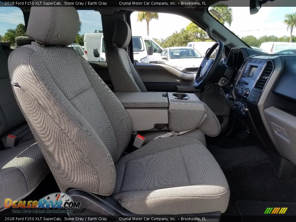 2018 Ford F150 XLT SuperCab Stone Gray / Earth Gray Photo #12