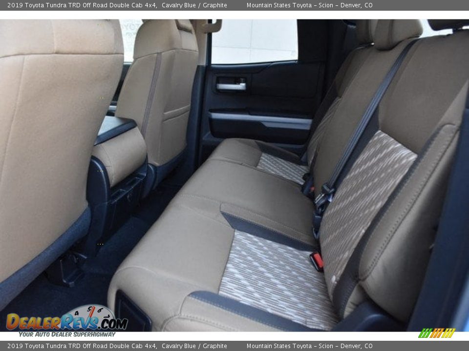 Rear Seat of 2019 Toyota Tundra TRD Off Road Double Cab 4x4 Photo #14