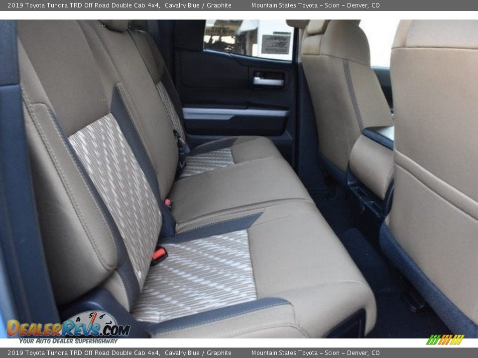 Rear Seat of 2019 Toyota Tundra TRD Off Road Double Cab 4x4 Photo #17