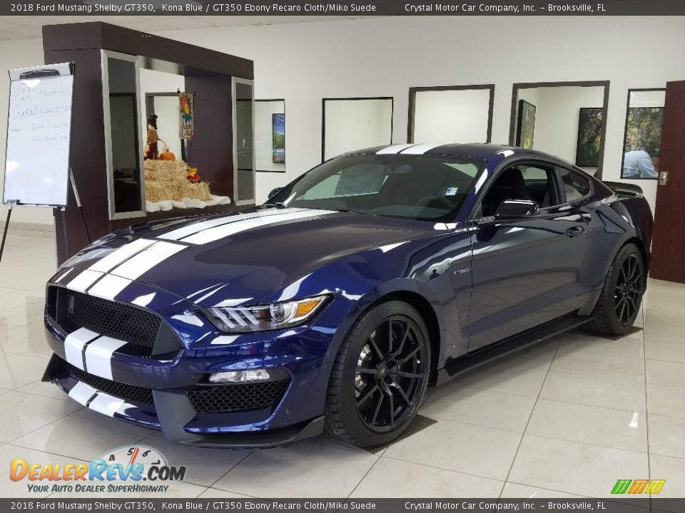 2018 Ford Mustang Shelby GT350 Kona Blue / GT350 Ebony Recaro Cloth/Miko Suede Photo #1