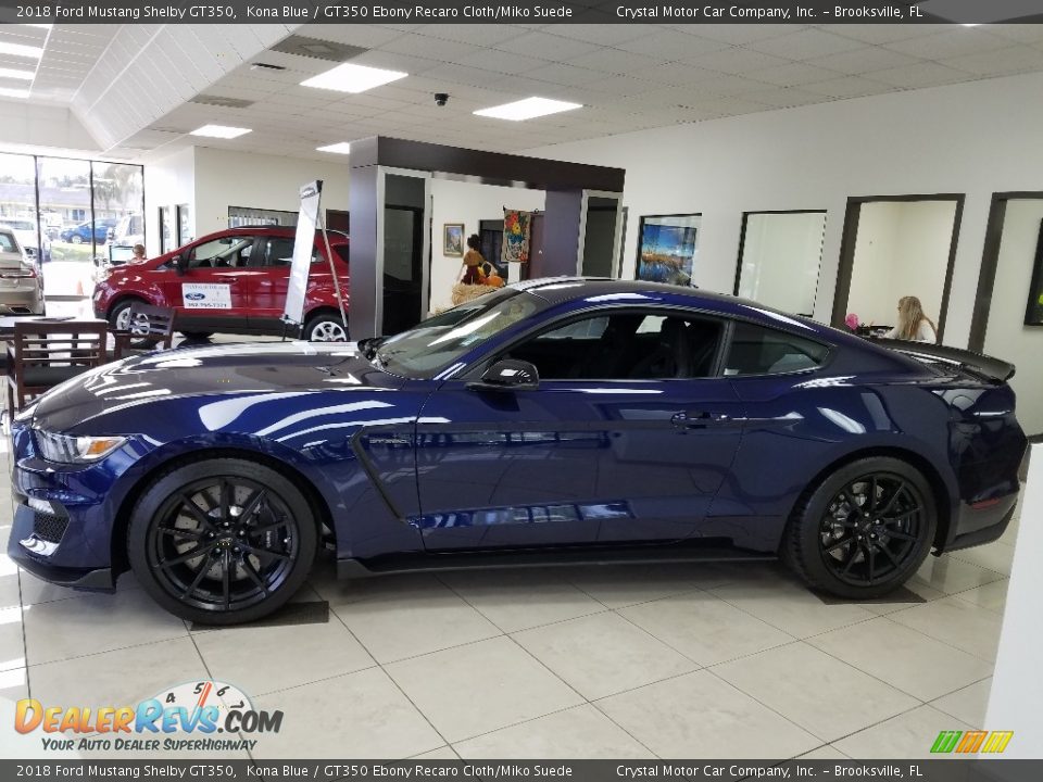 2018 Ford Mustang Shelby GT350 Kona Blue / GT350 Ebony Recaro Cloth/Miko Suede Photo #2