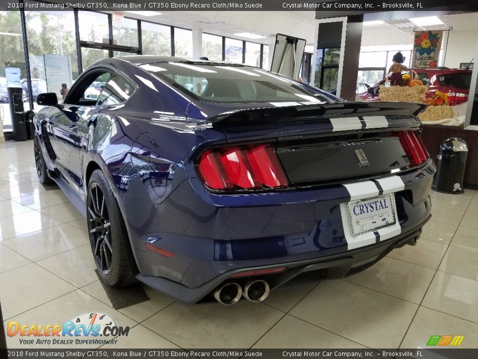 2018 Ford Mustang Shelby GT350 Kona Blue / GT350 Ebony Recaro Cloth/Miko Suede Photo #3