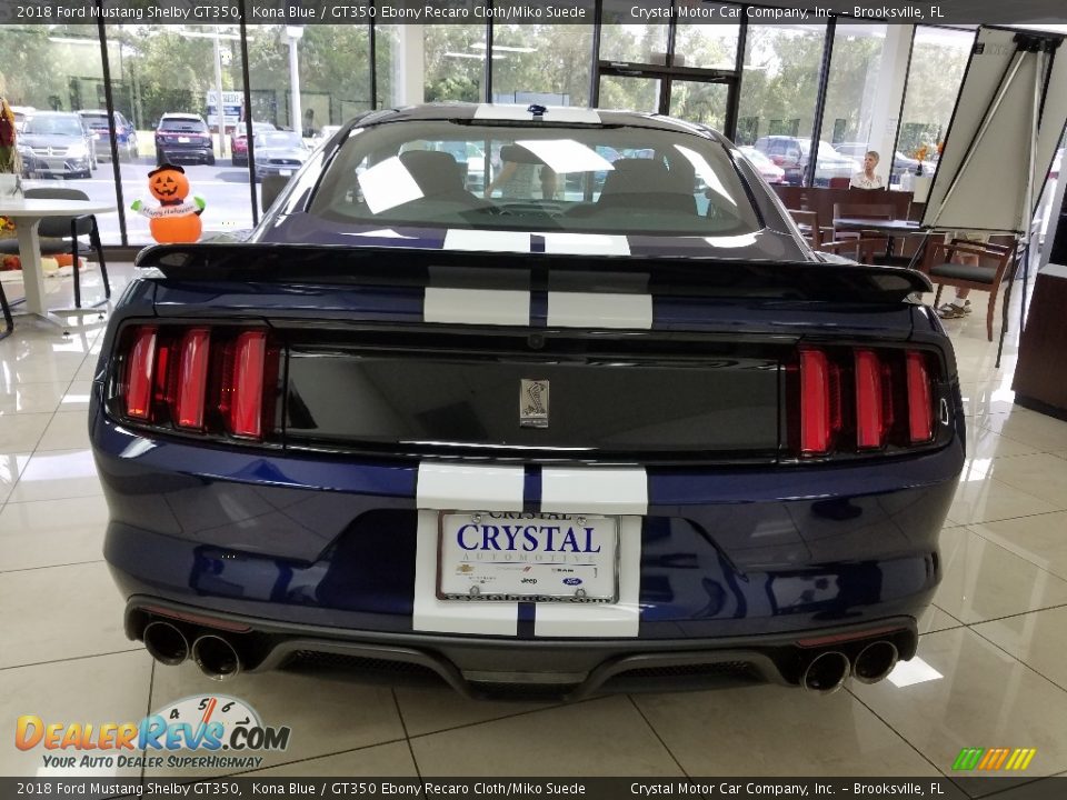 2018 Ford Mustang Shelby GT350 Kona Blue / GT350 Ebony Recaro Cloth/Miko Suede Photo #4