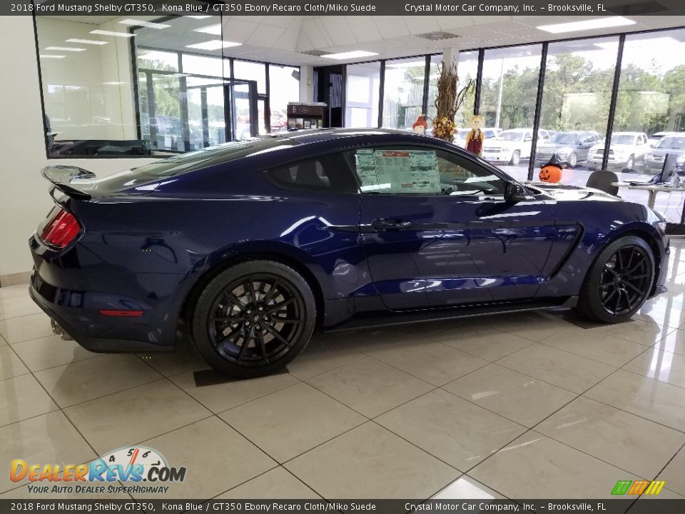2018 Ford Mustang Shelby GT350 Kona Blue / GT350 Ebony Recaro Cloth/Miko Suede Photo #6