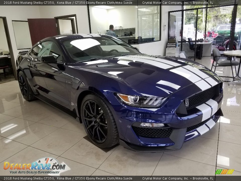 2018 Ford Mustang Shelby GT350 Kona Blue / GT350 Ebony Recaro Cloth/Miko Suede Photo #7