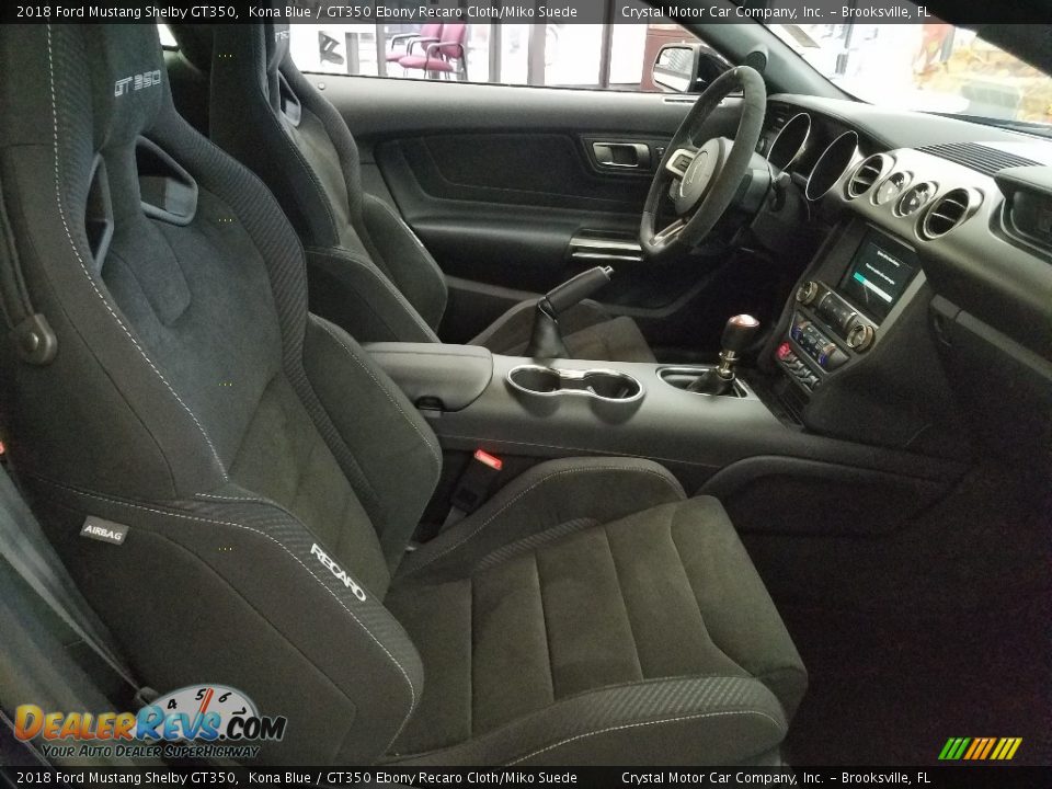 2018 Ford Mustang Shelby GT350 Kona Blue / GT350 Ebony Recaro Cloth/Miko Suede Photo #12
