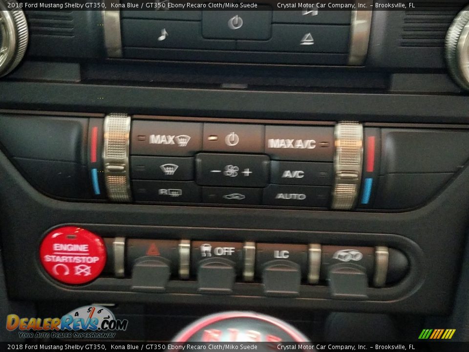 2018 Ford Mustang Shelby GT350 Kona Blue / GT350 Ebony Recaro Cloth/Miko Suede Photo #16