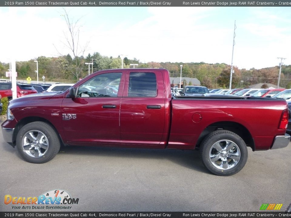 2019 Ram 1500 Classic Tradesman Quad Cab 4x4 Delmonico Red Pearl / Black/Diesel Gray Photo #2