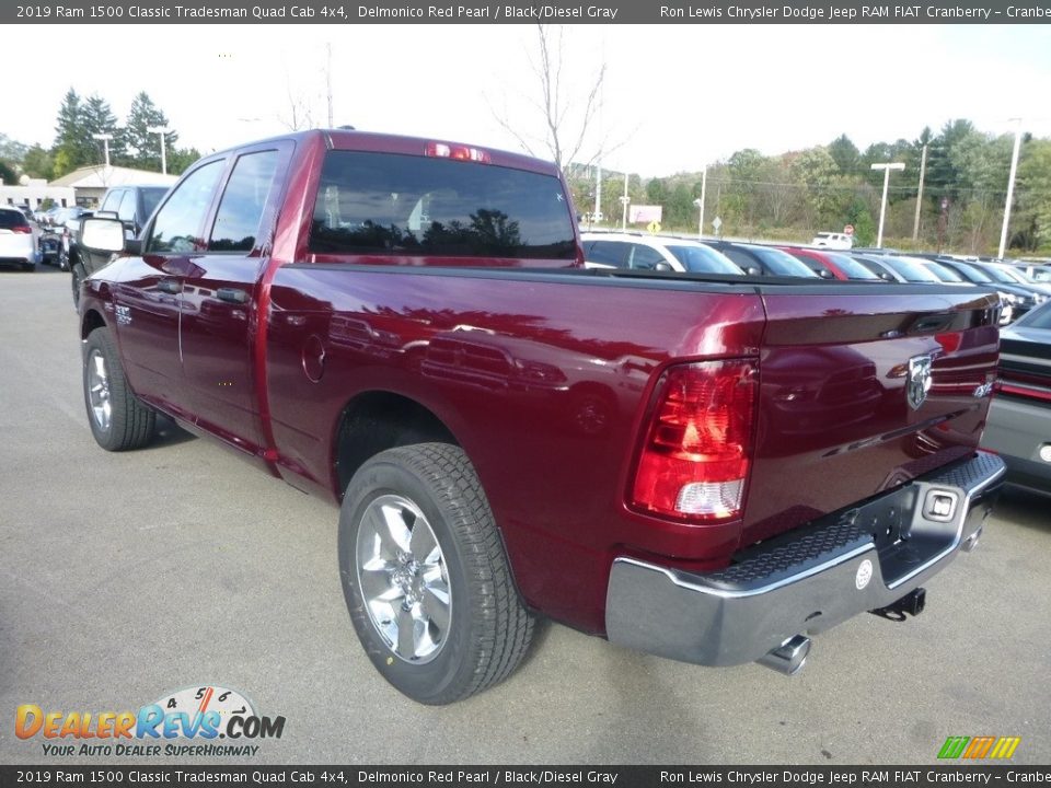 2019 Ram 1500 Classic Tradesman Quad Cab 4x4 Delmonico Red Pearl / Black/Diesel Gray Photo #3