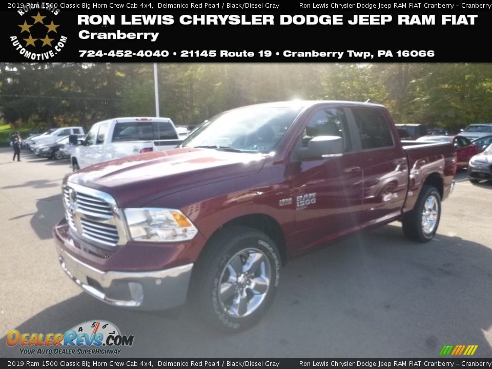 2019 Ram 1500 Classic Big Horn Crew Cab 4x4 Delmonico Red Pearl / Black/Diesel Gray Photo #1