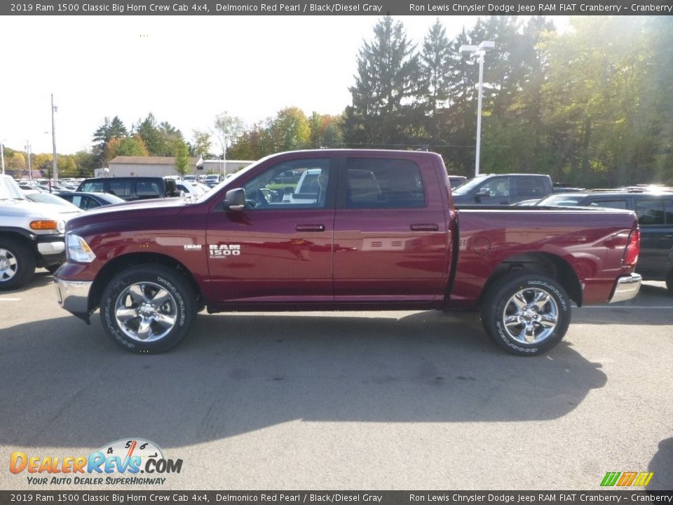 2019 Ram 1500 Classic Big Horn Crew Cab 4x4 Delmonico Red Pearl / Black/Diesel Gray Photo #2
