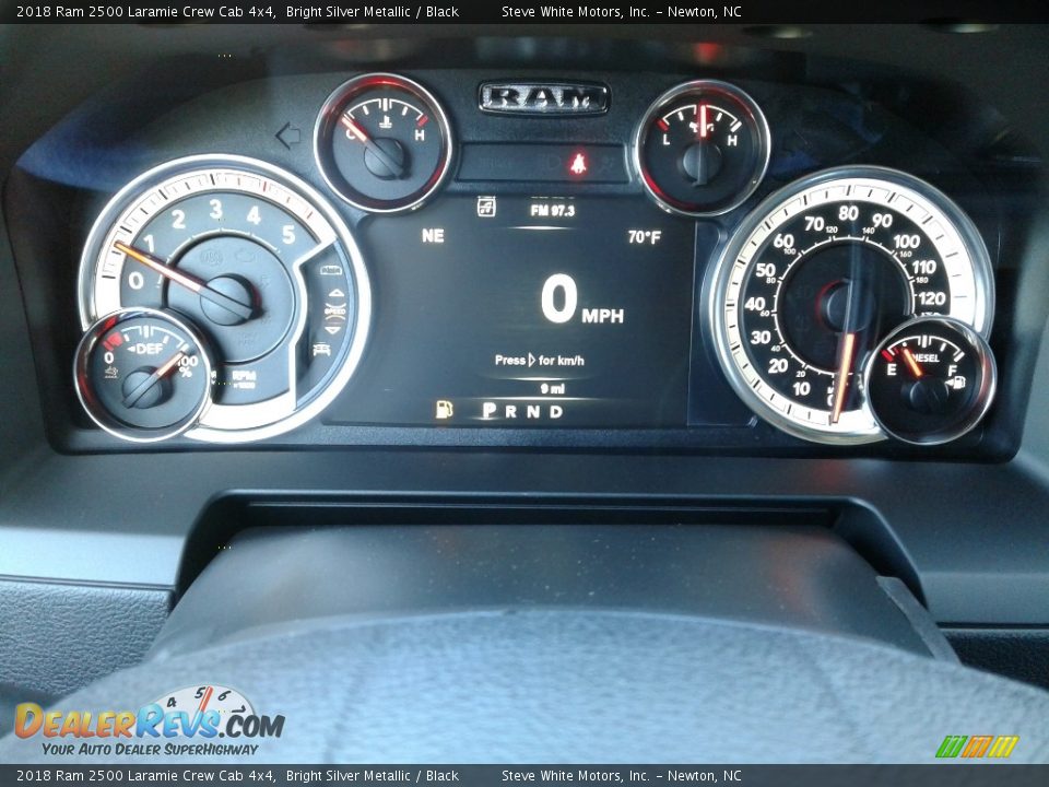 2018 Ram 2500 Laramie Crew Cab 4x4 Bright Silver Metallic / Black Photo #20