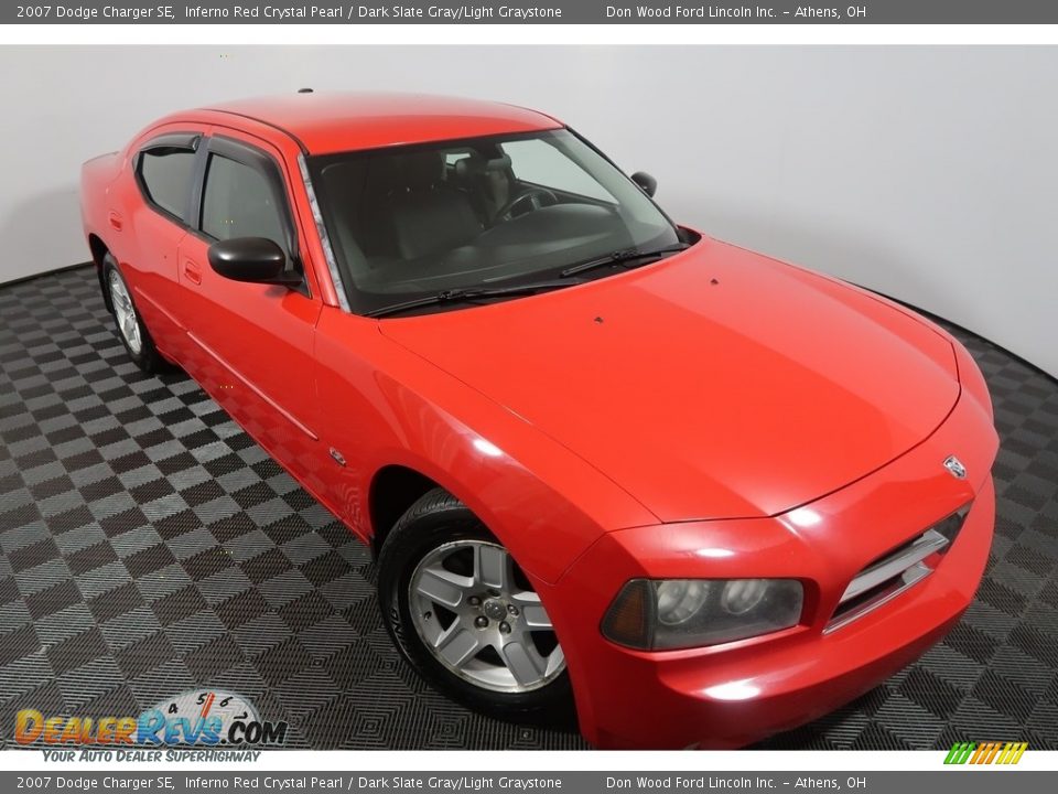 2007 Dodge Charger SE Inferno Red Crystal Pearl / Dark Slate Gray/Light Graystone Photo #2