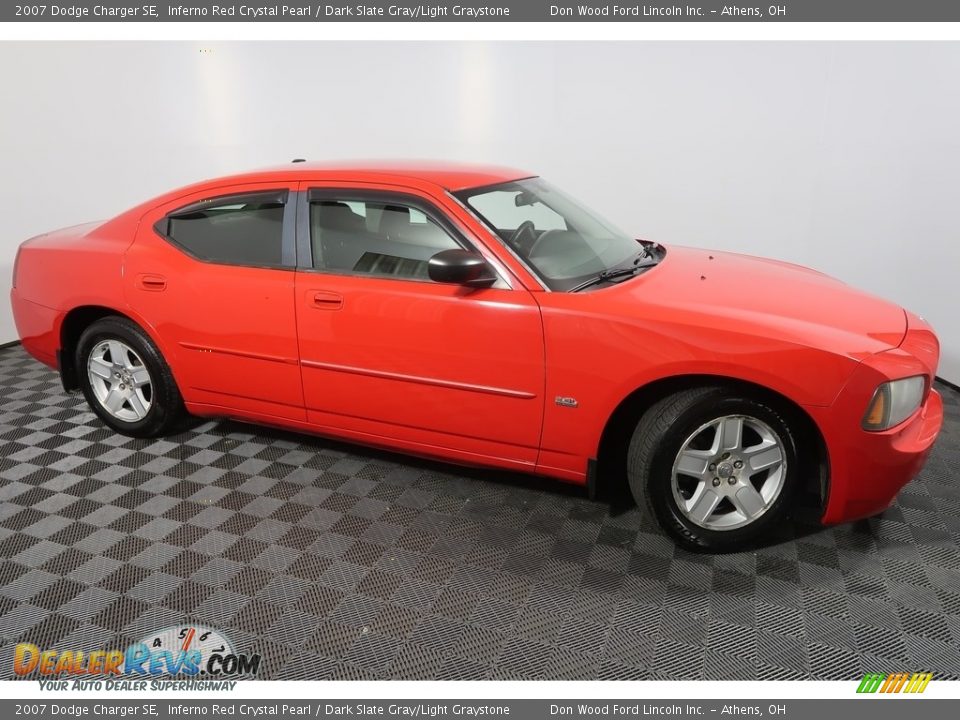 2007 Dodge Charger SE Inferno Red Crystal Pearl / Dark Slate Gray/Light Graystone Photo #3