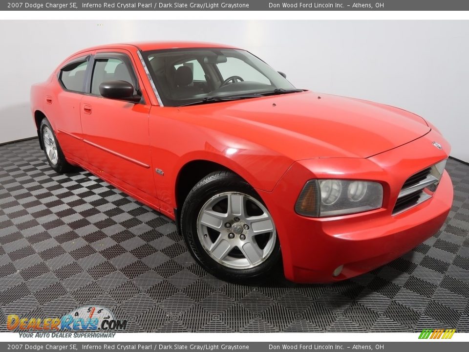 2007 Dodge Charger SE Inferno Red Crystal Pearl / Dark Slate Gray/Light Graystone Photo #4