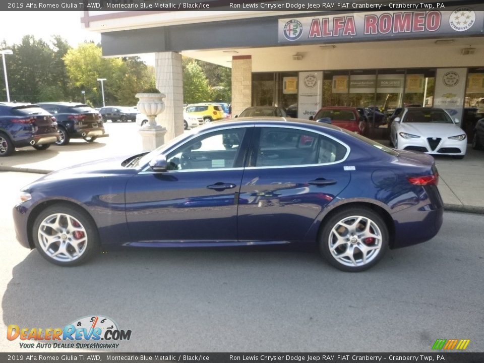 2019 Alfa Romeo Giulia Ti AWD Montecarlo Blue Metallic / Black/Ice Photo #3