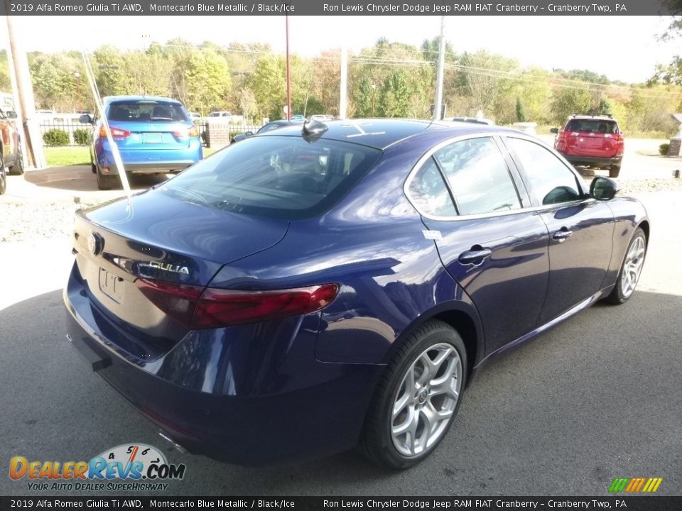 2019 Alfa Romeo Giulia Ti AWD Montecarlo Blue Metallic / Black/Ice Photo #7