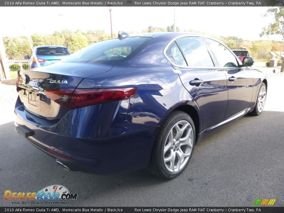 2019 Alfa Romeo Giulia Ti AWD Montecarlo Blue Metallic / Black/Ice Photo #8