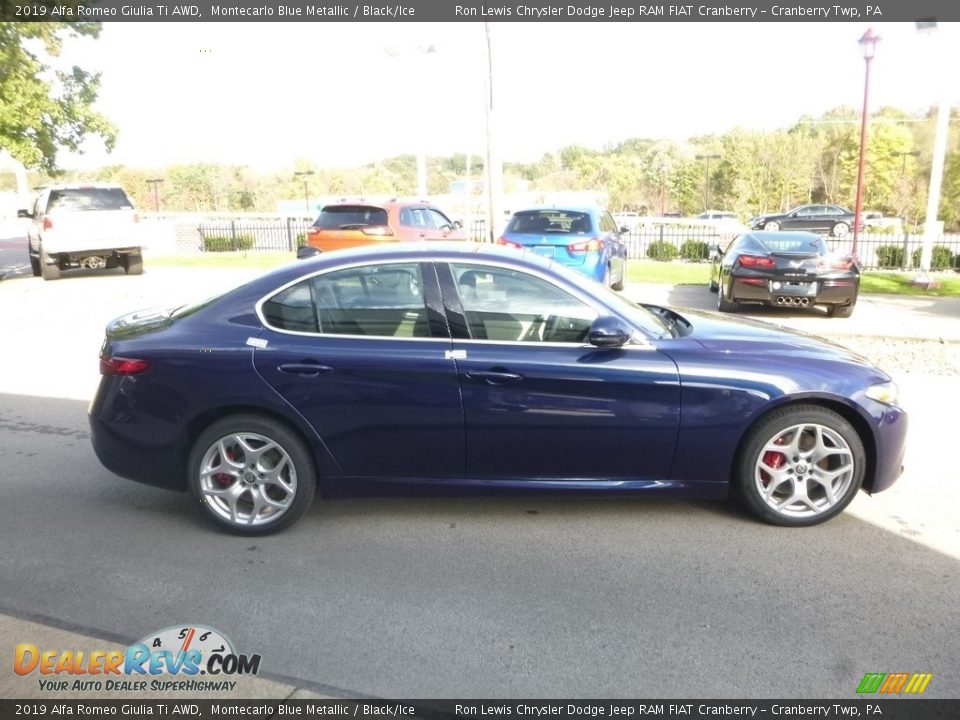 2019 Alfa Romeo Giulia Ti AWD Montecarlo Blue Metallic / Black/Ice Photo #9