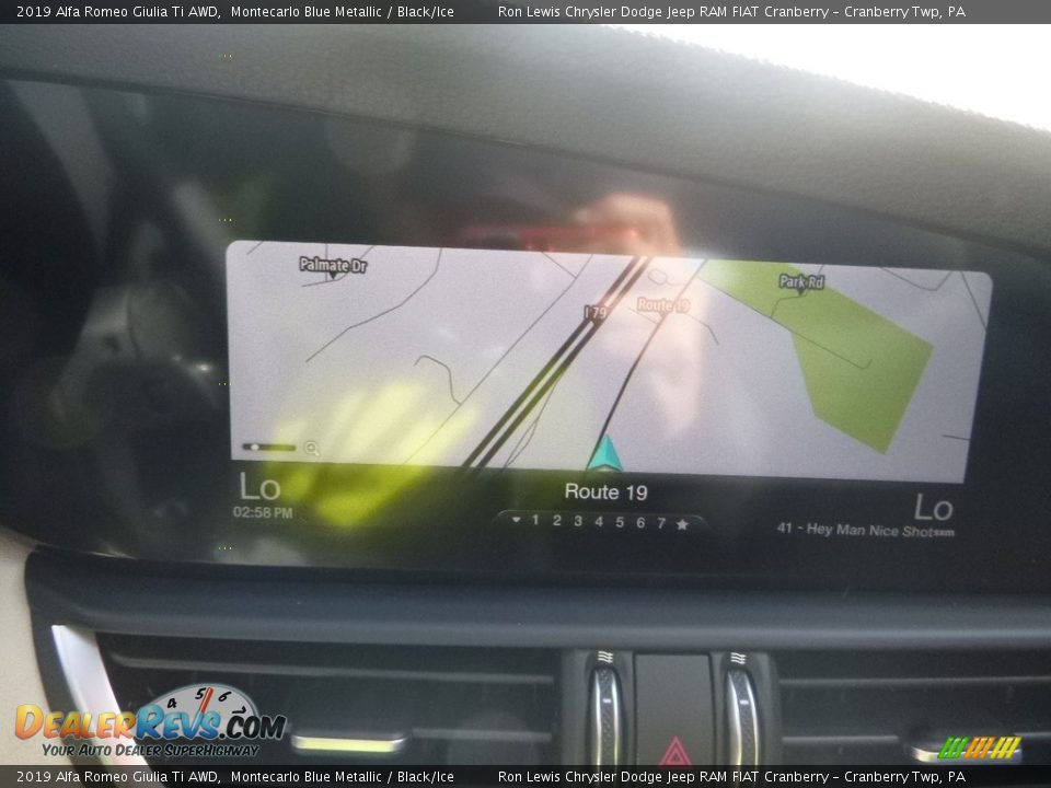 2019 Alfa Romeo Giulia Ti AWD Montecarlo Blue Metallic / Black/Ice Photo #22