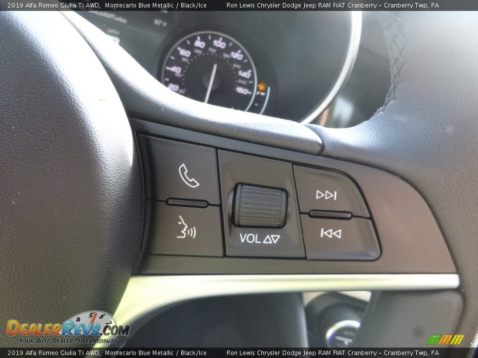 2019 Alfa Romeo Giulia Ti AWD Montecarlo Blue Metallic / Black/Ice Photo #24