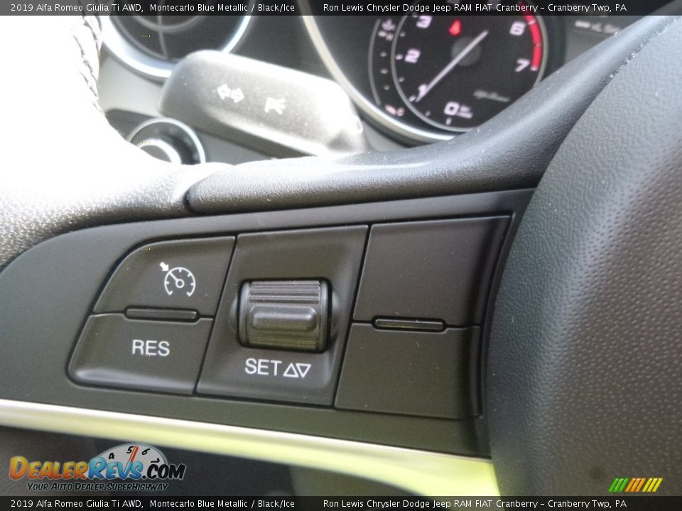 2019 Alfa Romeo Giulia Ti AWD Montecarlo Blue Metallic / Black/Ice Photo #25