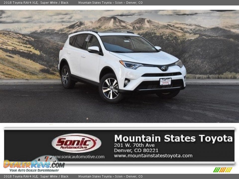 2018 Toyota RAV4 XLE Super White / Black Photo #1
