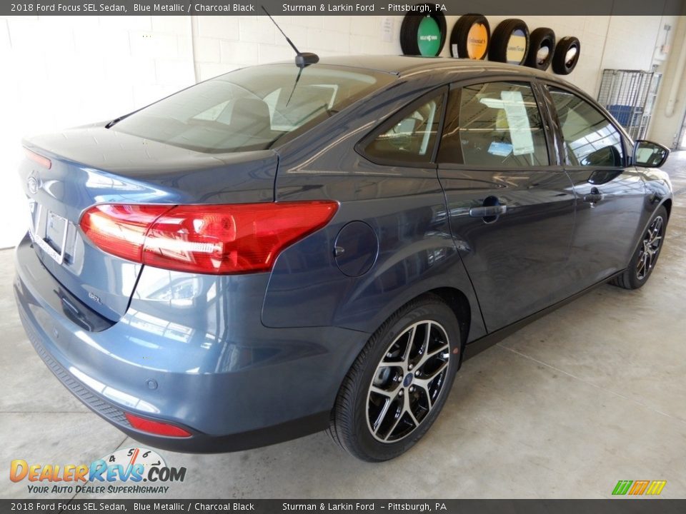 2018 Ford Focus SEL Sedan Blue Metallic / Charcoal Black Photo #2