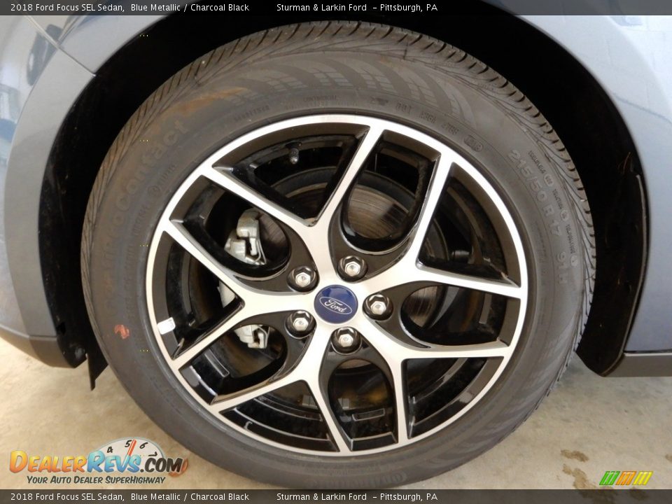 2018 Ford Focus SEL Sedan Blue Metallic / Charcoal Black Photo #6