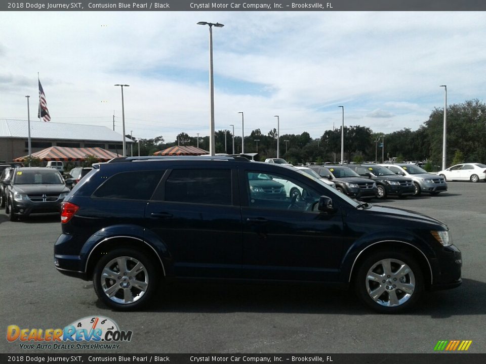 2018 Dodge Journey SXT Contusion Blue Pearl / Black Photo #6