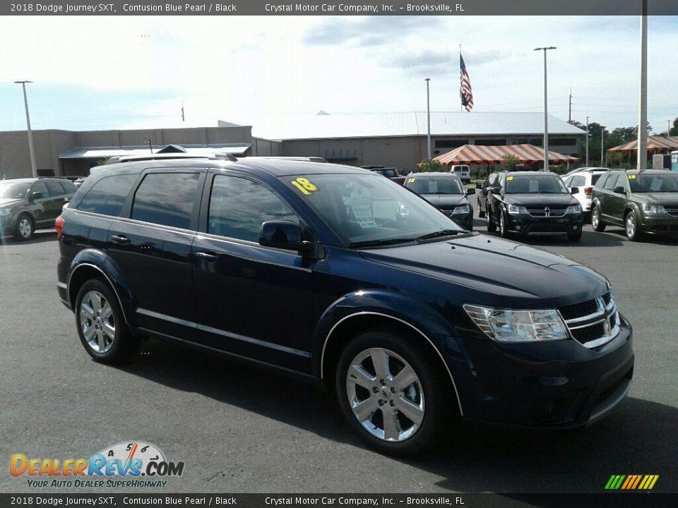 2018 Dodge Journey SXT Contusion Blue Pearl / Black Photo #7