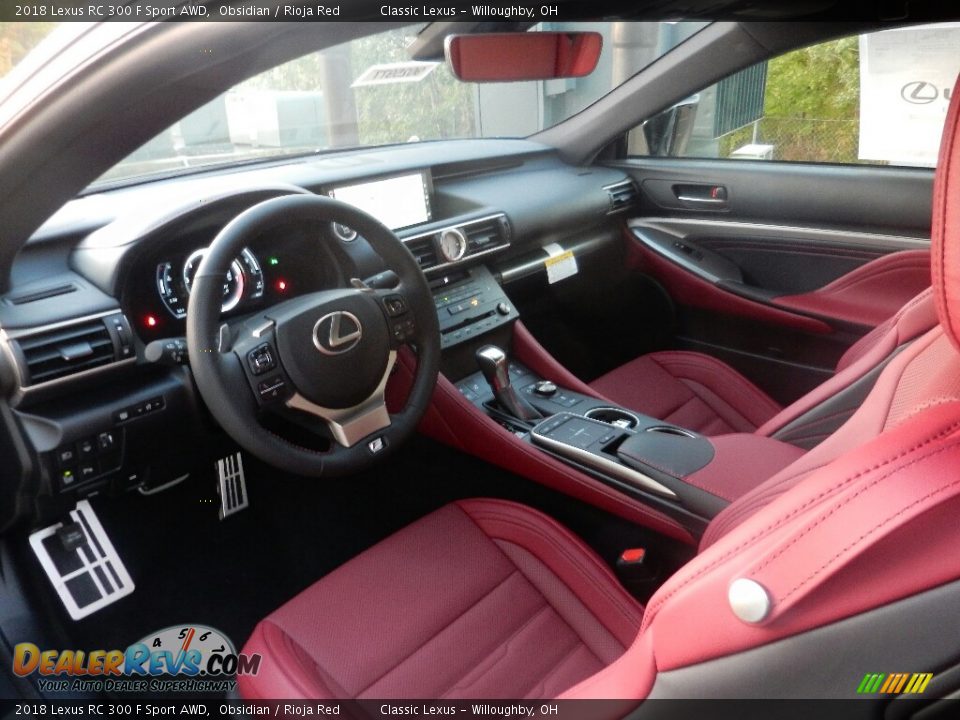 Rioja Red Interior - 2018 Lexus RC 300 F Sport AWD Photo #2