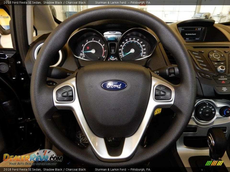 2018 Ford Fiesta SE Sedan Shadow Black / Charcoal Black Photo #12