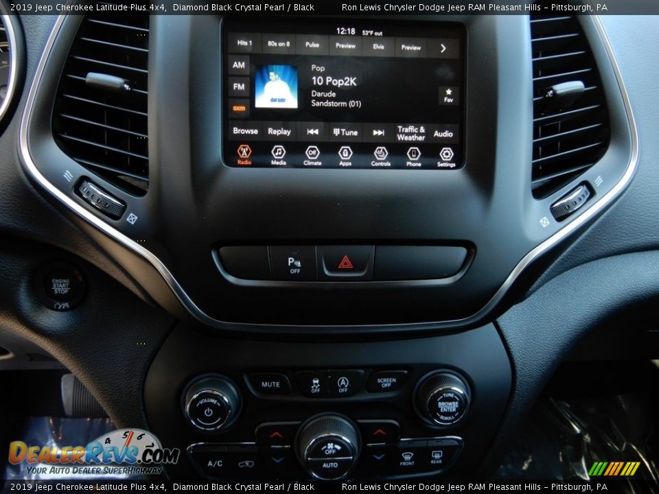 2019 Jeep Cherokee Latitude Plus 4x4 Diamond Black Crystal Pearl / Black Photo #20