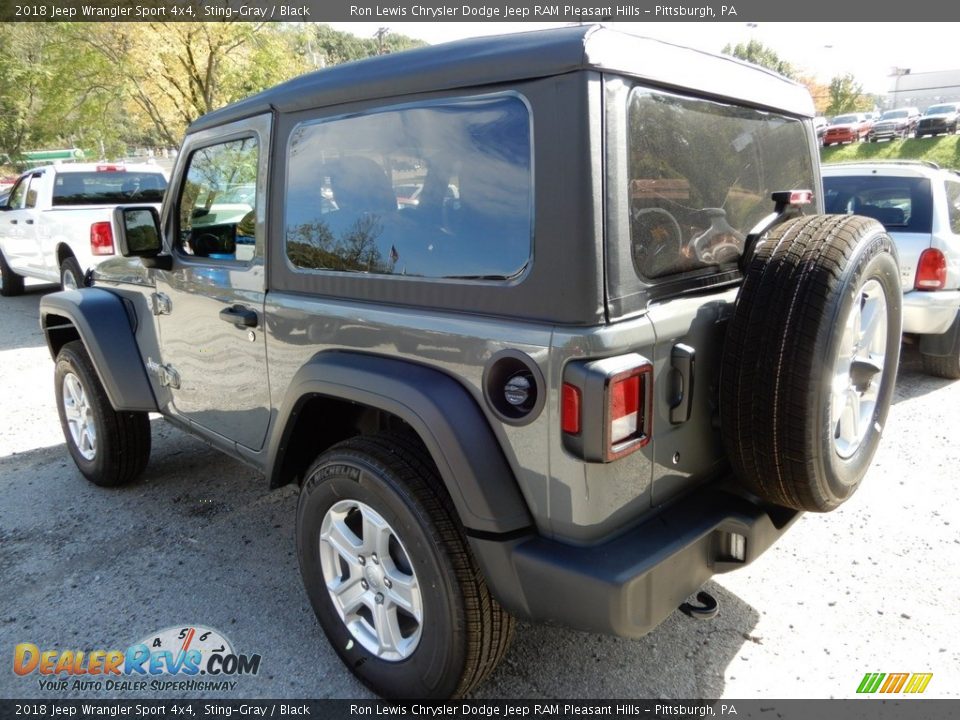 2018 Jeep Wrangler Sport 4x4 Sting-Gray / Black Photo #3