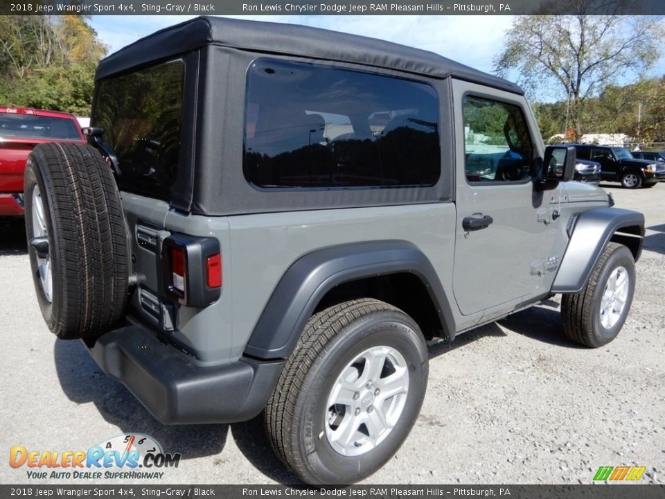 2018 Jeep Wrangler Sport 4x4 Sting-Gray / Black Photo #6