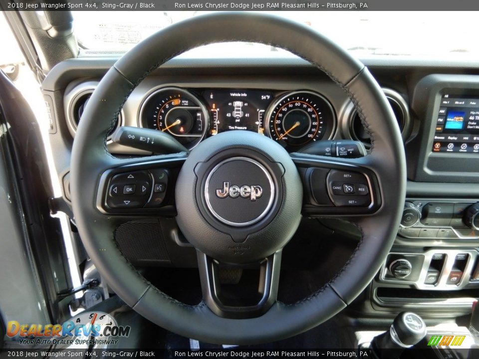 2018 Jeep Wrangler Sport 4x4 Sting-Gray / Black Photo #16