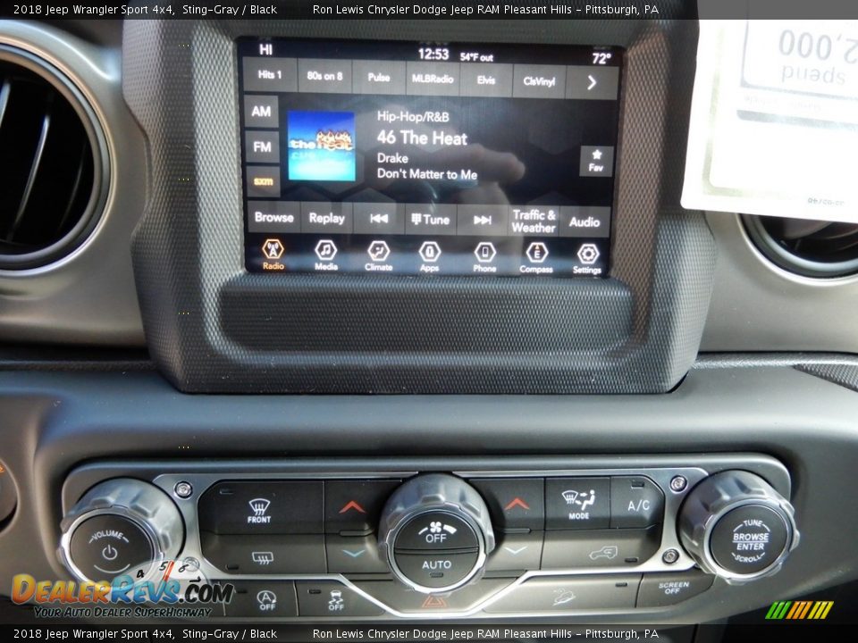 2018 Jeep Wrangler Sport 4x4 Sting-Gray / Black Photo #19