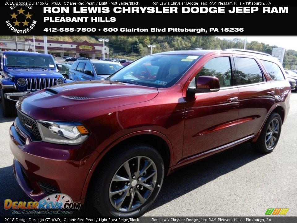 2018 Dodge Durango GT AWD Octane Red Pearl / Light Frost Beige/Black Photo #1